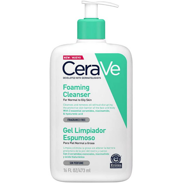 CeraVe Foaming Purifying Cleanser For Normal to Oily and combination skin,  473ml