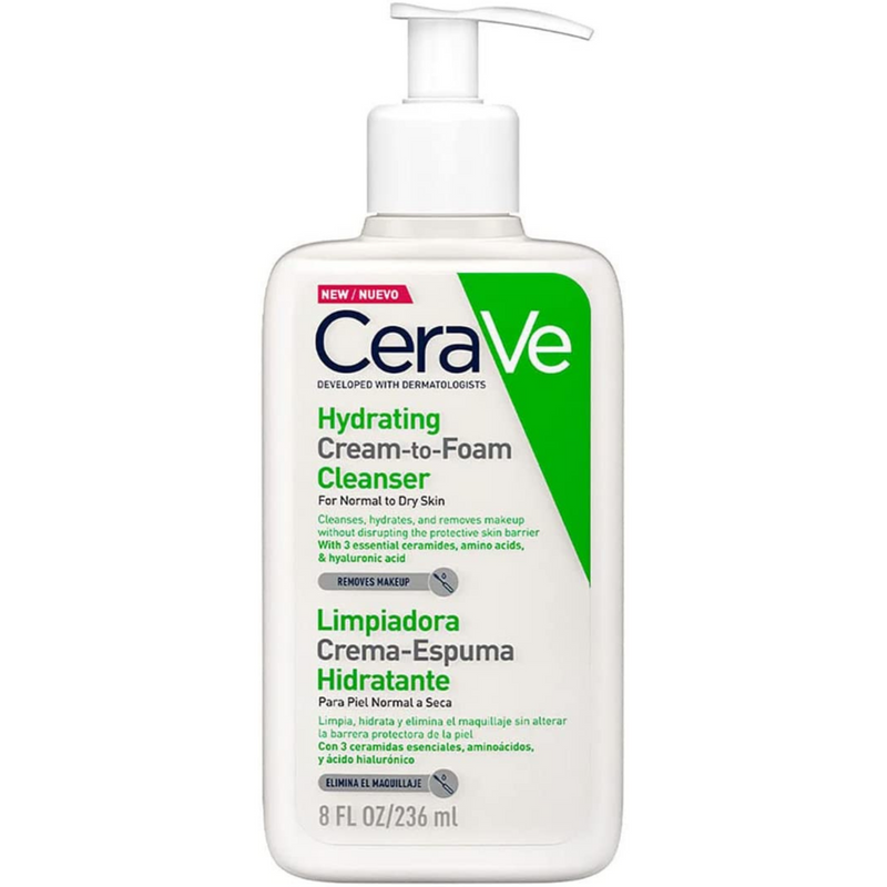 CeraVe Hydrating Cream-to-Foam Cleanser Normal to Dry Skin 236ml